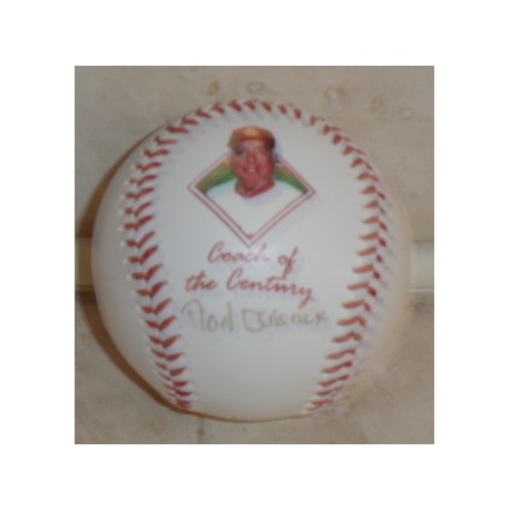 Rod Dedeaux signed Coach of the Century" baseball."