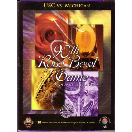 2004 Rose Bowl Progam  USC vs. Michigan