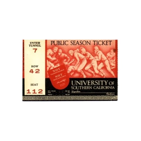 USC season ticket stub.