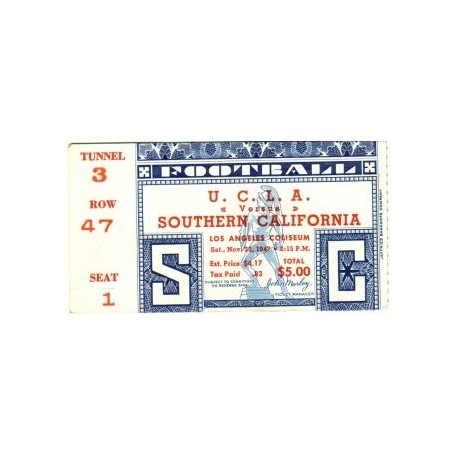 1947 USC vs. UCLA ticket stub.