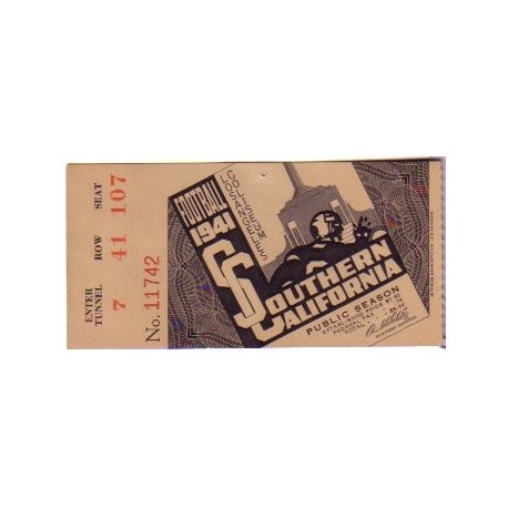 1941 Season ticket stub.