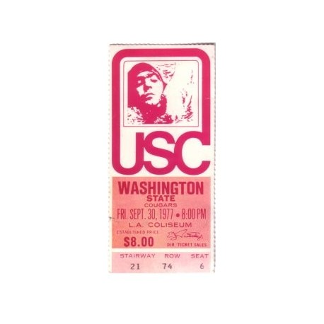 1977 USC vs. Washington State ticket stub
