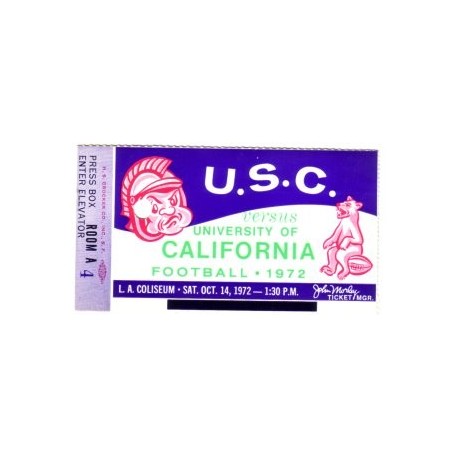 1972 USC vs. California ticket stub.