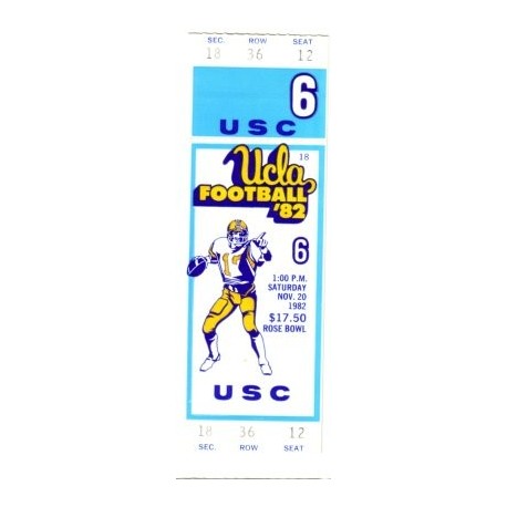 1982 USC vs. UCLA ticket stub