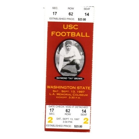 1997 USC vs. Washington State full ticket.