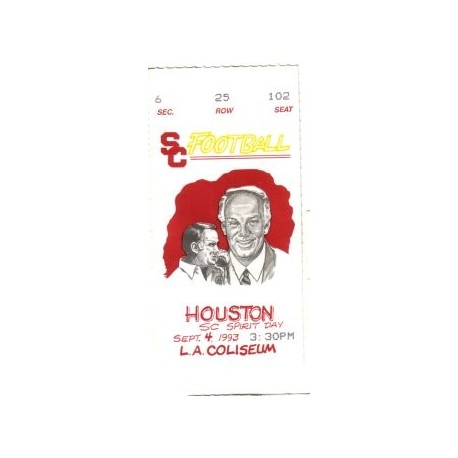 1993 USC vs. Houston ticket stub.