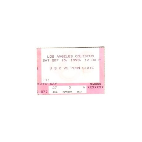 1990 USC vs. Penn State ticket stub