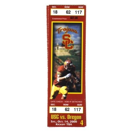 2000 USC vs Oregon full ticket.