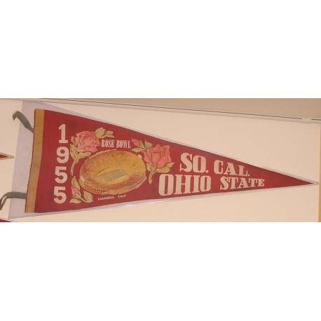 1955 Rose Bowl USC vs. Ohio State pennant
