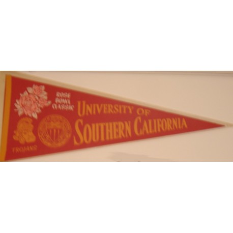 University of Southern California Rose Bowl pennant.