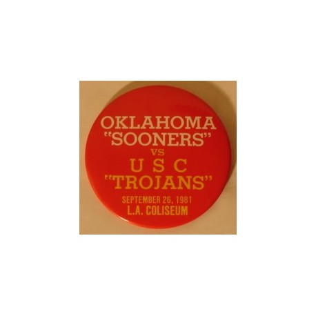 1981 Oklahoma Sooners vs. USC Trojans pin
