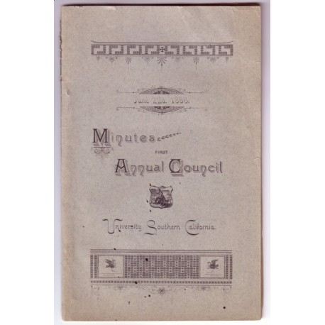 1886 minutes of the first University council.