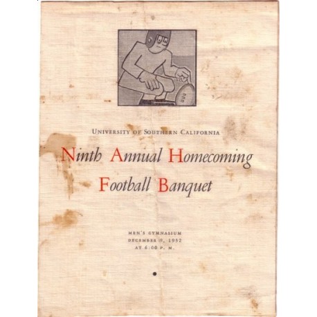 1932 Football banquet program