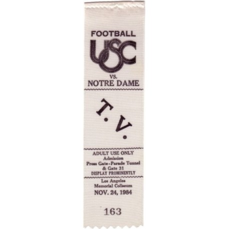 1984  USC vs. Notre Dame Press ribbon