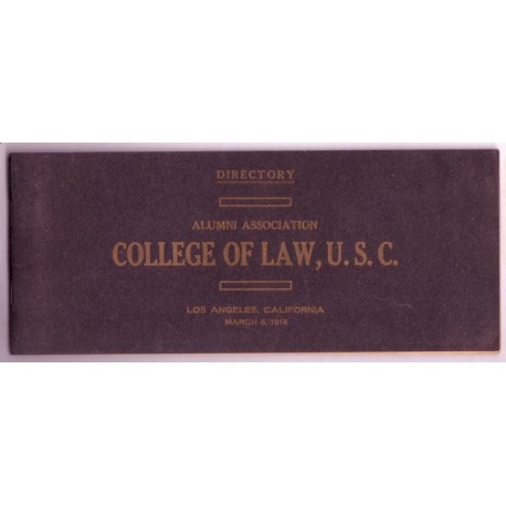 1915 USC college of law Alumni Directory