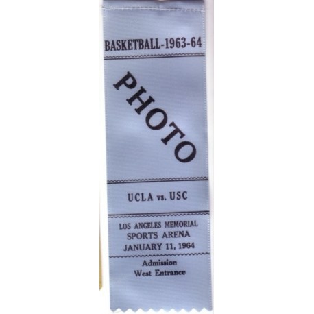 1963 basketball court ribbon. USC vs. UCLA