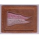Univ. of S. Cal leather tobacco pennant.
