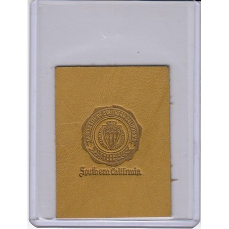 USC seal leather tobacco pennant.