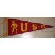 Tommy Trojan with USC Pennant.