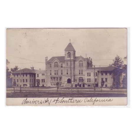 Postcard Old College USC B/W photo