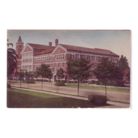 Postcard Science building USC early color