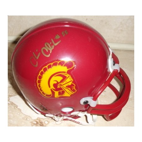 Chris Claiborne autographed mini helmet