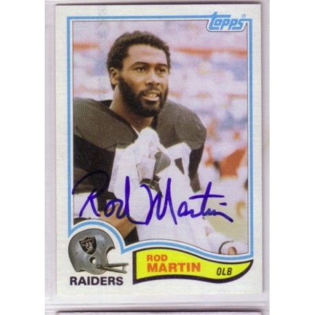 Rod Martin- Autographed trading card.