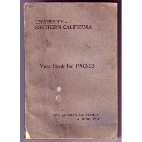 1903 University of Southern California yearbook.