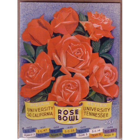 1945 Rose Bowl program USC vs. Tenn