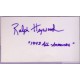 Ralph Heywood autograph