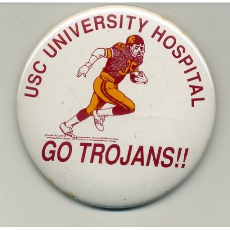 USC University hospital Go Trojans pin.