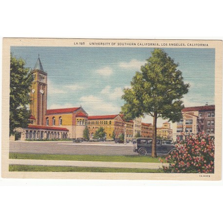 Postcard Mudd Hall of Philosophy USC color white border