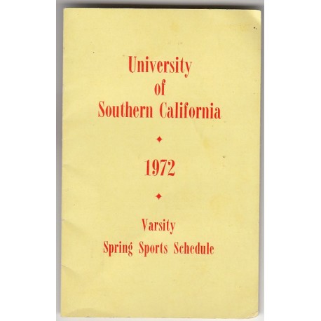1972 Varsity sports schedule