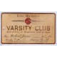 Varsity Club membership card