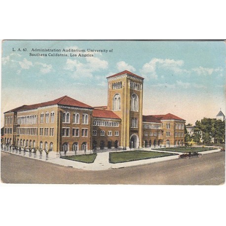 Postcard Bovard Administration USC early color