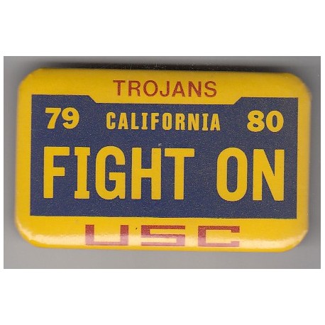 Fight On! License plate pin.