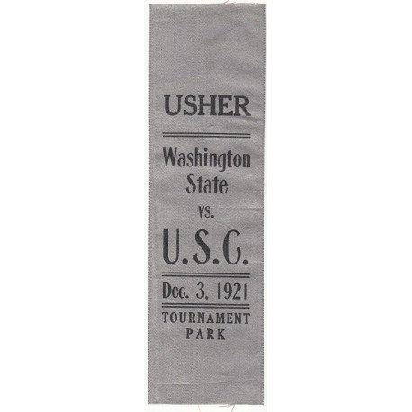 1921  Washington State vs. USC Usher ribbon