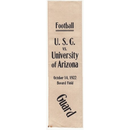 1922  USC vs. University of Arizona Guards football ribbon