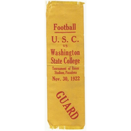 1922  Washington State vs. USC Guard ribbon