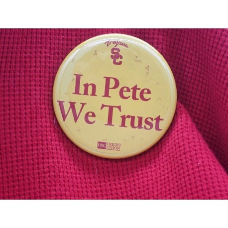 In Pete we trust pin