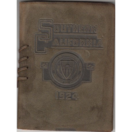 1924 USC commencement program leather cover